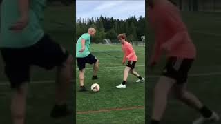 Father and son soccer battle #father #son #soccer #1v1
