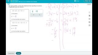 Solving equations with zero, one, or infinitely many solutions