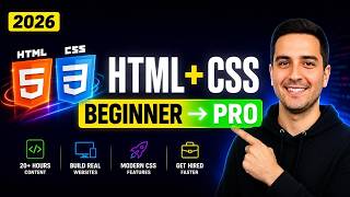 HTML & CSS Full Course 2026 | Beginner to Advanced | Build Real Websites & Get Hired