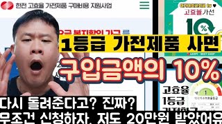 가전제품 구입금액의 10% 환급. 꼭 신청하세요! [한전고효율가전제품구매비용지원사업] 대상, 방법, 지원금액