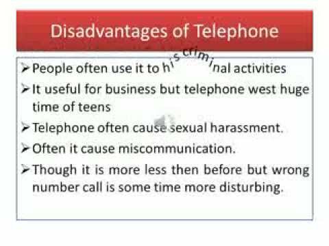 What are the advantages and disadvantages of telephone?