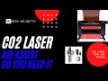 CO2 Laser Air Assist - Do you need it? Demo of Laser Cutting With and Without Air Assist!