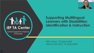 Supporting Multilingual Learners with Disabilities: Identification and Instruction