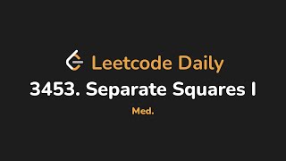 3453. Separate Squares I | Leetcode Daily - Python