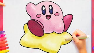 How to draw kirby kirby's adventure Super smash bros ultimate step by step easy