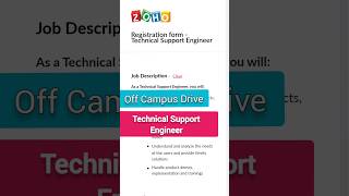 Zoho Off Campus Hiring #freshersjobs #shorts