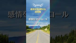 【成功を引き寄せる名言集】感情をコントロールする 成功 金運 富 豊かさ 引き寄せ 名言 心理学 自己啓発 アファメーション マインドフルネス瞑想ガイド #Shorts