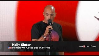 Kelly Slater Introduces Chris Martin & Eddie Vedder at Global Citizen Festival 2016