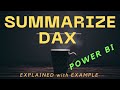 summarize dax | How to use summarize in DAX |  Power bi Dax Tutorial