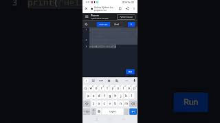 How to print any word in python👩💻 / python online compiler #python #tutorial #shorts