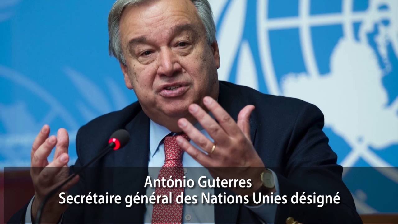 António Guterres, Secrétaire Général Des Nations Unies Désigné - YouTube