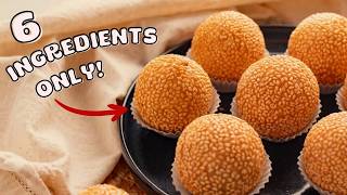 EASY Sesame Balls with Red Bean (only 6 ingredients!)