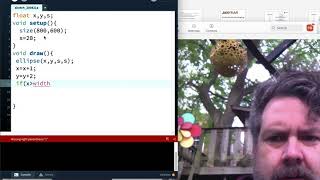 Intro to processing, changing variables, conditionals