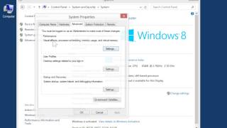 Windows 8.0 Professional - Change Data Execution Prevention Setting in Control Panel