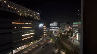 夜の熊本駅，アミュプラザ熊本