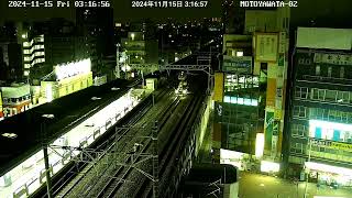 2024年11月15日 03時16分　架線点検作業車両入構＠JR本八幡駅北口02