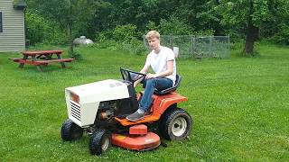 Simplicity riding mower with snow blower attachment