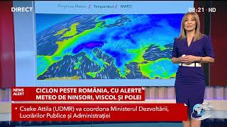 Ciclon peste România. Ninsori, viscol și polei în majoritatea regiunilor