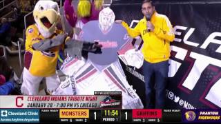 Cleveland Monsters Indians Tribute Night Presented by Car Parts Warehouse Jersey Unveil