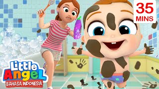 Oh Tidak Badanmu Kotor, Yuk Mandi! | Kartun Anak | Little Angel Bahasa Indonesia