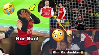 Kim Kardashian and Son “Insane Reaction” to Martinelli Penalty miss!🔥Arsernal Vs Sporting(1-1)Saka