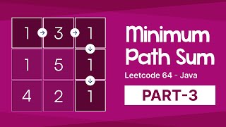 Minimum Path Sum - Leetcode 64 - Part 3 - Java
