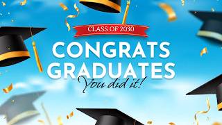 Free Sky Happy Graduation Greeting Photo Memories Slideshow Video Template (Customizable) - FlexClip