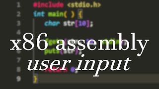 x86 assembly tutorial #3 (user input)