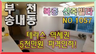 부천 복층빌라 테라스 5천만원 파격가격인하! 역세권