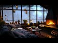 cozy hut with cats thunderstorm rain and crackling fire for relaxation and sleep nature sounds