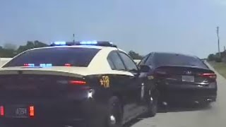 Florida troopers conduct PIT maneuver to end pursuit on I-95