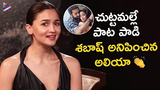 Alia Bhatt Sings Chuttamalle Song | DEVARA X JIGRA Interview With Karan Johar | Telugu FilmNagar