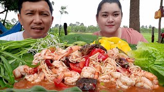 ส้มตำปูปลาร้ากุ้งลวก ใส่กุ้งจุกๆเน้นๆไปเลยจ้า 11 สิงหาคม พ.ศ.2565