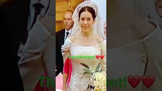 That moment! Royal Bridal Entrance. Crown Princess Mary of Denmark.❤️❤️