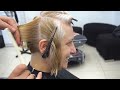 ANTI AGE HAIRCUT  SHORT BLONDE (WAKE UP AND GO) BOB WITH UNDERCUT