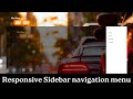 Responsive Sidebar Menu | Offcanvas Sidebar Menu using bootstrap 5