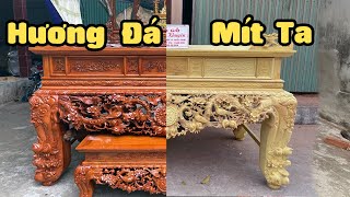 Sập thờ gỗ Mít Ta và gỗ Hương Đá: nên chọn mua loại nào ?