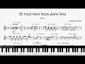 30 Must Have Blues Piano Licks Jonathan Wilson (sheets Blues Piano, Tutorial Blues Piano)