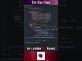 Tic-Tac-Toe Game in 30 lines with Python | Pygame | #python #programming #coding #shorts #trending