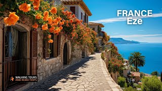 Eze France: A French Village Tour of one of the Most Beautiful Villages in France - 4k video walk