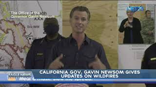 California Gov. Gavin Newsom gives updates on wildfires