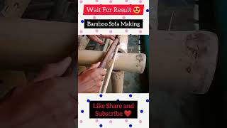 Bamboo Sofa set making 😍|| How to make a bamboo sofa || homemade bamboo chair #shorts #bambooideas