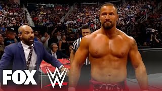 Bron Breakker makes Monday Night Raw debut, security called as he destroys Kale Dixon | WWE on FOX