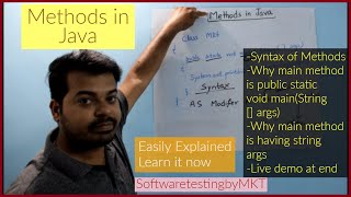 Methods in Java | What exactly is public static void main(String[] args) | Methods Definition