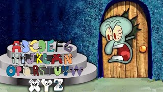 Squidward kicks out Dr Livesey Walk FULL Alphabet Lore trying to get a pizza from Spongebob