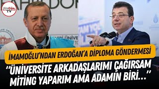 İmamoğlu Erdoğan'ı diploma üzerinden tiye aldı! \