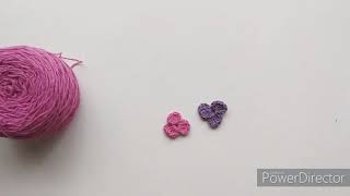 Flor de tres pétalos a crochet