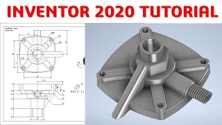 Inventor 2020 Tutorial #170 | 3D Model Basic Beginners | CADCAM TUTORIAL