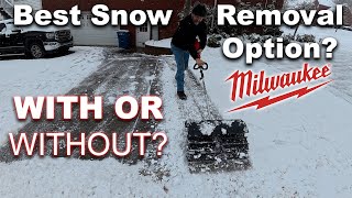 What's BEST? WET SNOW Test - Milwaukee Rubber Broom with or without debris guard,