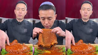 ASMR MONEY BELLY WITH SPICY GARLIC SAUCE EATING